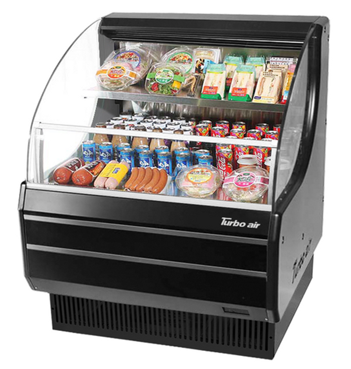 Turbo Air TOM-30LB-N Horizontal Open Display Merchandiser Low - Profile - 5.1 Cu. Ft.