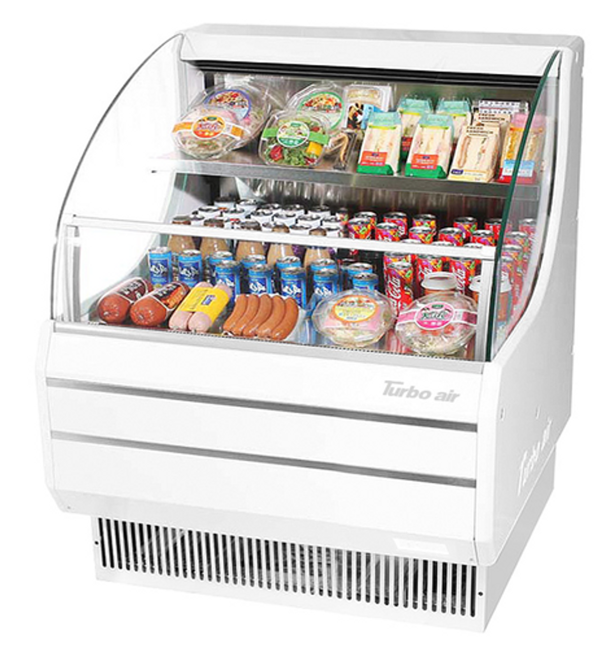 Turbo Air TOM-30LB-N Horizontal Open Display Merchandiser Low - Profile - 5.1 Cu. Ft.