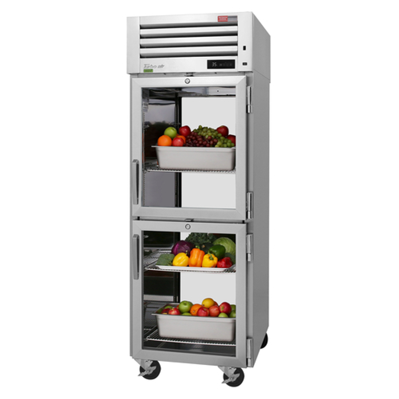 Turbo Air PRO-26-2R-G-PT-N 1 Section Pass-Thru Refrigerator- PRO Series