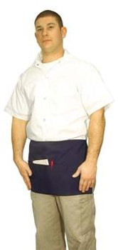 Admiral Craft WA-1123BK Black Waist Apron - 12" x 24"