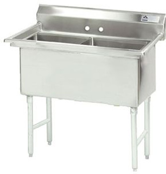 Advance Tabco FC-2-1515-X 2 Compartment Sink 15" x 15" x 12" Bowls Advance Tabco FC-2-1515-X 2 Compartment Sink 15" x 15" x 12" Bowls