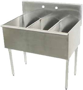 Advance Tabco 4-3-48-X 3 Compartment Sink - 48" Advance Tabco 4-3-48-X 3 Compartment Sink - 48"