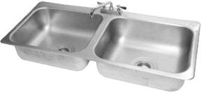 Advance Tabco DI-2-208 2 Bay Drop-In Sink - 20" x 16" x 8" Bowls Advance Tabco DI-2-208 2 Bay Drop-In Sink - 20" x 16" x 8" Bowls