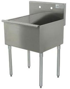 Advance Tabco 4-41-24-X 1 Wide Compartment Sink - 24" Advance Tabco 4-41-24-X 1 Wide Compartment Sink - 24"