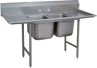 Advance Tabco T9-2-36-18RL-X 2 Compartment Dish Sink - L&R Drainbd Advance Tabco T9-2-36-18RL-X 2 Compartment Dish Sink - L&R Drainbd