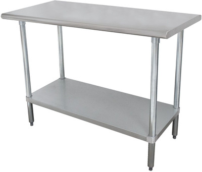 Advance Tabco SLAG-248-X 24" x 96" S/S Worktable - Backsplash - Shelf Advance Tabco SLAG-248-X 24" x 96" S/S Worktable - Backsplash - Shelf