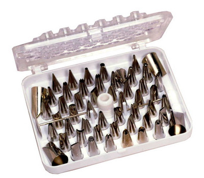 August Thomsen 783 Pastry Tip Set with Storage Box - 52 Tips August Thomsen 783 Pastry Tip Set with Storage Box - 52 Tips