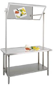 Advance Tabco VSS-DT-366 Demo Table w/ Tilting Mirror & Undershelf Advance Tabco VSS-DT-366 Demo Table w/ Tilting Mirror & Undershelf