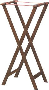 American Metalcraft WTSM38 Mahogany Tray Stand - 38" Tall
