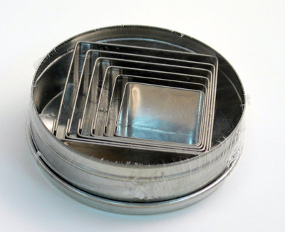 August Thomsen 5253 Square Cutter Set - Plain - 6 Pieces