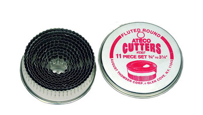 August Thomsen 5307 Biscuit Cutters - Fluted - Set of 11 August Thomsen 5307 Biscuit Cutters - Fluted - Set of 11