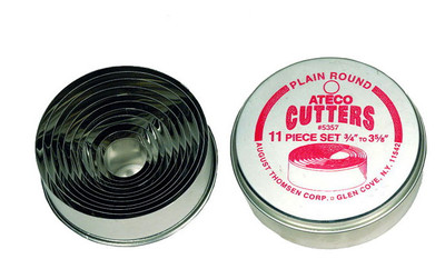 August Thomsen 5357 Biscuit Cutters - Round - Set of 11 August Thomsen 5357 Biscuit Cutters - Round - Set of 11