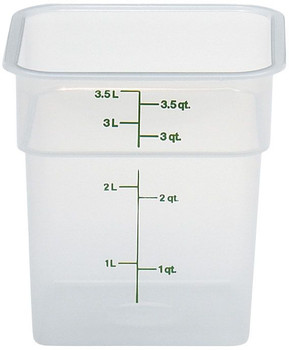 Cambro 4SFSPP190 4 Quart Square Translucent Food Storage Container Cambro 4SFSPP190 4 Quart Square Translucent Food Storage Container
