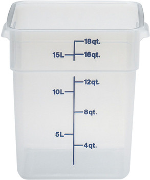 Cambro 18SFSPP190 18 Qt Square Translucent Food Storage Container Cambro 18SFSPP190 18 Qt Square Translucent Food Storage Container