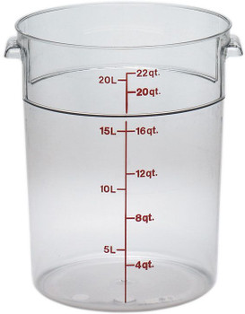 Cambro RFSCW22135 22 Quart Round Polycarbonate Food Storage Container Cambro RFSCW22135 22 Quart Round Polycarbonate Food Storage Container