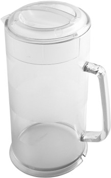 Tablecraft 0.5 Gallon (2 L) Infusion Pitcher with Lid, Clear SAN Plastic