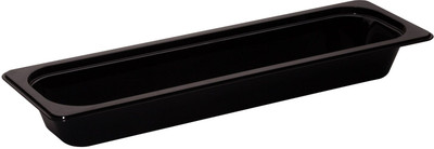 Cambro 22LPHP110 1/2 Size Black High Heat Long Size Plastic Food Pans - 2.5" Deep Cambro 22LPHP110 1/2 Size Black High Heat Long Size Plastic Food Pans - 2.5" Deep