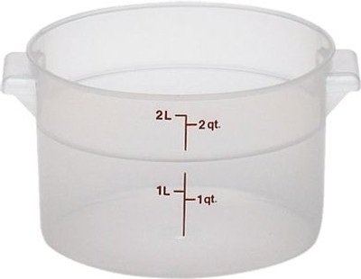 Cambro RFS2PP190 2 Quart Round Translucent Food Storage Container Cambro RFS2PP190 2 Quart Round Translucent Food Storage Container