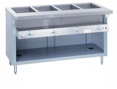 Duke E-6-DLSS 88" 6 Well Electric Steamtable - Cutting Bd & Shelf Duke E-6-DLSS 88" 6 Well Electric Steamtable - Cutting Bd & Shelf