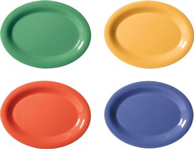 GET OP-950-MIX Mardi Gras 9 1/2" Oval Platter