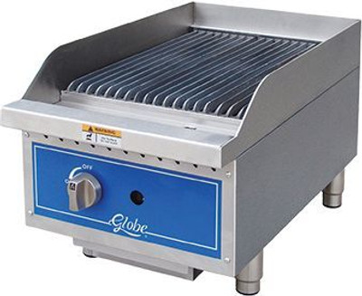 Globe GCB15G-RK 15" Charbroiler, Rock Heat