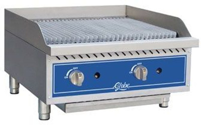 Globe GCB24G-RK 24" Charbroiler, Rock Heat Globe GCB24G-RK 24" Charbroiler, Rock Heat
