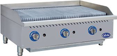 Globe GCB36G-CR 36" Charbroiler, Radiant Heat Cast Iron Globe GCB36G-CR 36" Charbroiler, Radiant Heat Cast Iron