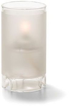 Hollowick 48017F Mini Glass Cylinder - Satin Crystal Glass - 6 / CS