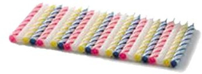 Hollowick BDAS-144PKS Birthday Candles - Asst. Colors