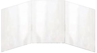 Risch 300 8.5X11 Menu Cover - 8.5x11 - Triple - Clear