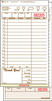 National Checking T4997-3SP Guest Check - 3 Part - Loose - 4.2" x 8.5" National Checking T4997-3SP Guest Check - 3 Part - Loose - 4.2" x 8.5"
