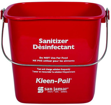 San Jamar KP97RD Small Red Sanitizing Pail - 3 Qt San Jamar KP97RD Small Red Sanitizing Pail - 3 Qt