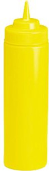 TableCraft 11253M Wide Mouth 12oz. Squeeze Bottle Yellow TableCraft 11253M Wide Mouth 12oz. Squeeze Bottle Yellow
