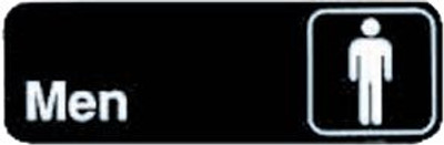 TableCraft 394515 Sign Men for Mens Room - 3" x 9" - Black TableCraft 394515 Sign Men for Mens Room - 3" x 9" - Black