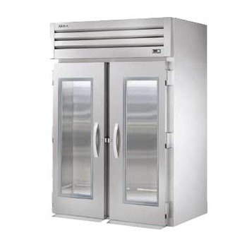 True Manufacturing STG2RRI-2G Spec Series 2 Section Roll In Refrigerator with Glass Doors - Aluminum Sides & Interior True Manufacturing STG2RRI-2G Spec Series 2 Section Roll In Refrigerator with Glass Doors - Aluminum Sides & Interior