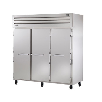 True Manufacturing STG3R-3S Spec Series 3 Section Refrigerator with Solid Doors - Aluminum Sides & Interior True Manufacturing STG3R-3S Spec Series 3 Section Refrigerator with Solid Doors - Aluminum Sides & Interior