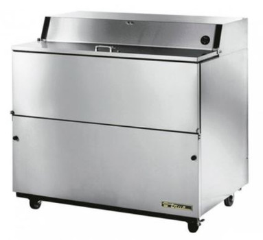 True Manufacturing TMC-49-S-HC Milk Cooler - 12 Crate Capacity - Stainless Exterior