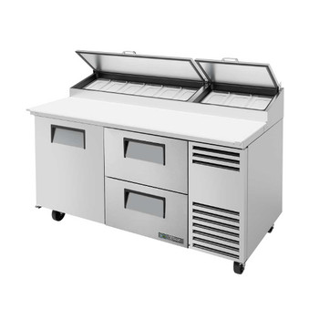 True Manufacturing TPP-AT-67D-2-HC 67" Pizza Prep Table - 2 Drawer & 1 Door True Manufacturing TPP-AT-67D-2-HC 67" Pizza Prep Table - 2 Drawer & 1 Door