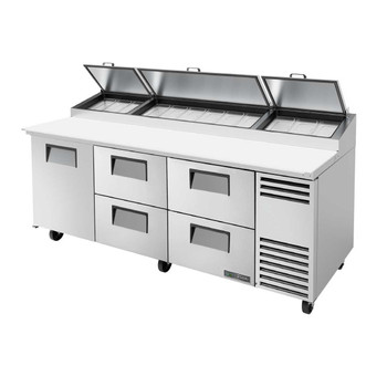 True Manufacturing TPP-AT-93D-4-HC 93" Pizza Prep Table - 4 Drawer & 1 Door True Manufacturing TPP-AT-93D-4-HC 93" Pizza Prep Table - 4 Drawer & 1 Door