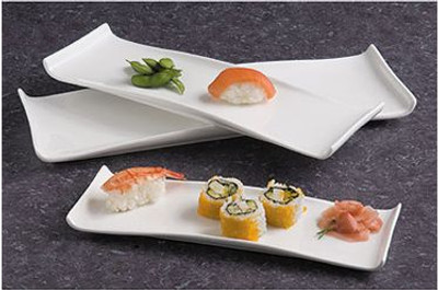 American Metalcraft WLD11 Rectangular Porcelain Platter - 4" X 11.5" American Metalcraft WLD11 Rectangular Porcelain Platter - 4" X 11.5"