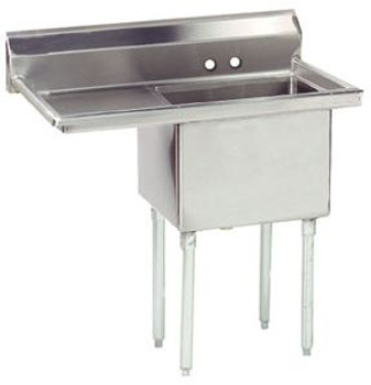 Advance Tabco FE-1-1620-18L-X 36.5" 1 Compartment Sink - 18" L Drainbd Advance Tabco FE-1-1620-18L-X 36.5" 1 Compartment Sink - 18" L Drainbd