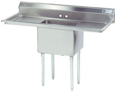 Advance Tabco FE-1-1812-18RL-X 54" 1 Compartment Sink  - 18" R&L Drainbd Advance Tabco FE-1-1812-18RL-X 54" 1 Compartment Sink  - 18" R&L Drainbd