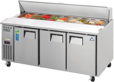 Everest EPR3 3 Doors Sandwich Prep Table - 23 cu. ft. Everest EPR3 3 Doors Sandwich Prep Table - 23 cu. ft.