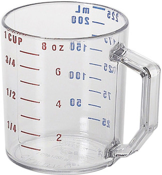 Cambro 400MCH150 4 qt High Heat Measuring Cup - Plastic, Amber