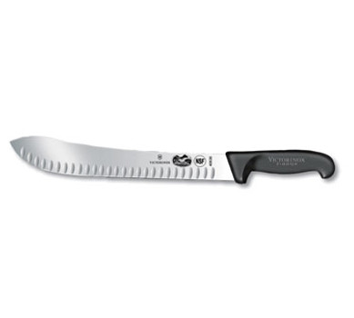 Victorinox 5.7423.31 12" Butcher Knife with Granton Edge - Black Victorinox 5.7423.31 12" Butcher Knife with Granton Edge - Black