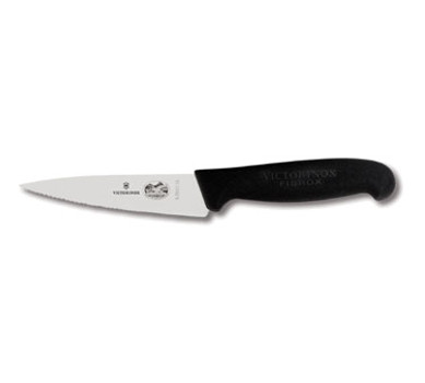 Victorinox 5.2033.12 5" Chef's Knife with Wavy Blade - Black Fibrox Victorinox 5.2033.12 5" Chef's Knife with Wavy Blade - Black Fibrox