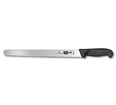 Victorinox 5.4233.30 12" Slicer with Wavy Blade - Black Fibrox Handle Victorinox 5.4233.30 12" Slicer with Wavy Blade - Black Fibrox Handle