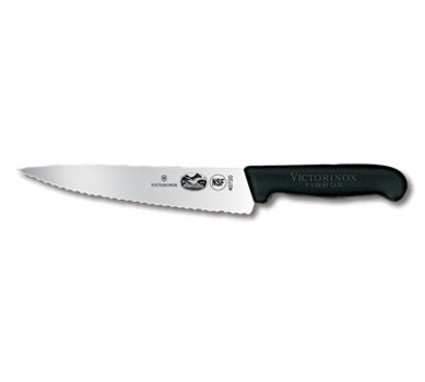 Victorinox 5.2033.19 7 1/2" Chef's Knife with Wavy Blade - Black Fibrox Victorinox 5.2033.19 7 1/2" Chef's Knife with Wavy Blade - Black Fibrox