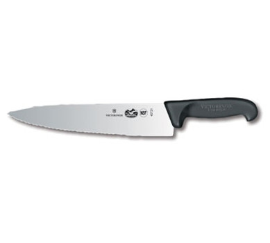 Victorinox 5.2033.25 10" Chef's Knife with Wavy Blade - Black Fibrox Victorinox 5.2033.25 10" Chef's Knife with Wavy Blade - Black Fibrox
