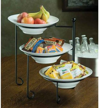 American Metalcraft TTRSMEL7 3-Tier Display Stand with Bowls American Metalcraft TTRSMEL7 3-Tier Display Stand with Bowls